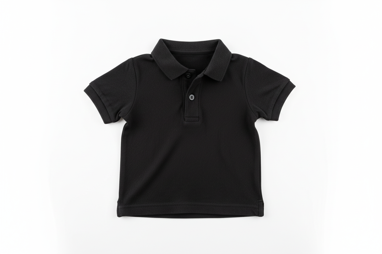 black infant polo
