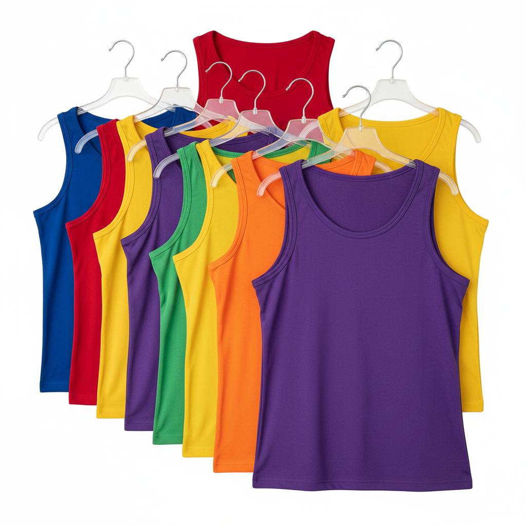 blank multicolor tank tops