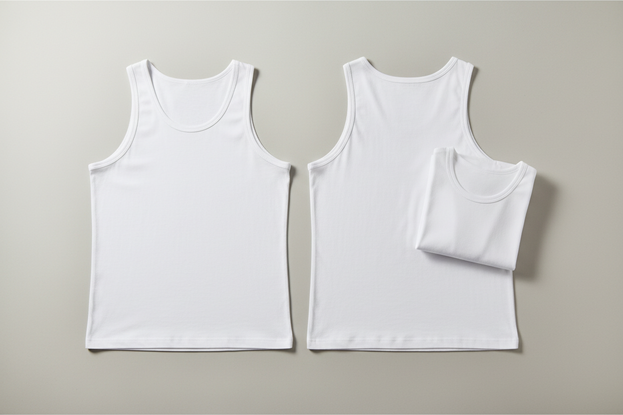 blank white tank tops