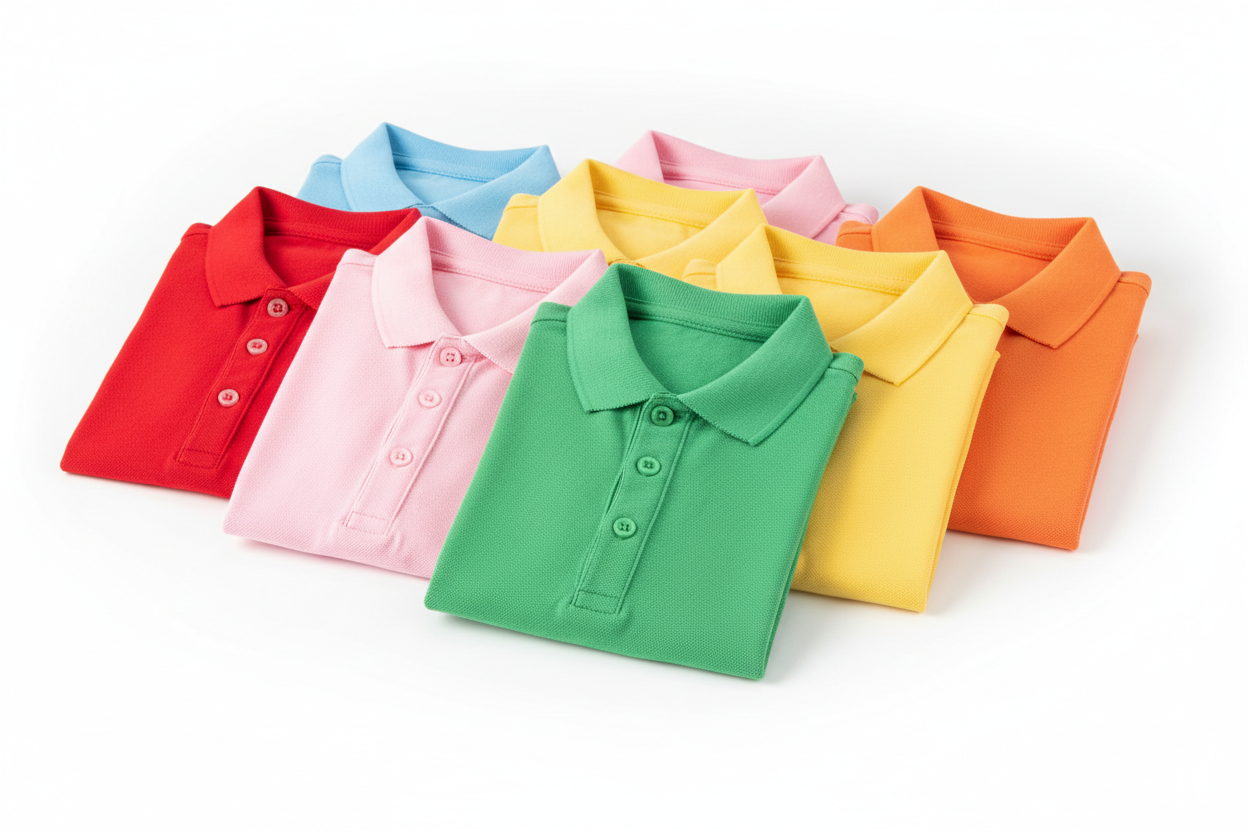 multicolor blank infant polos