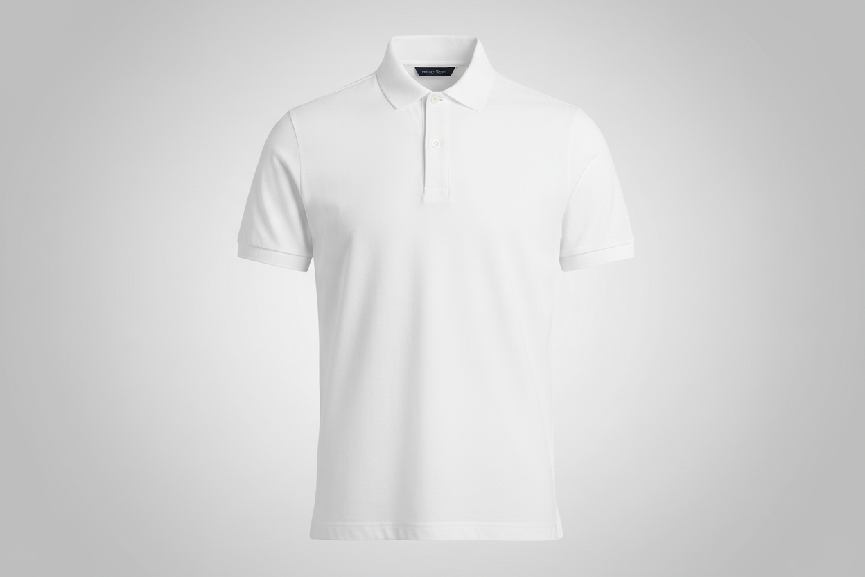 white polo shirt